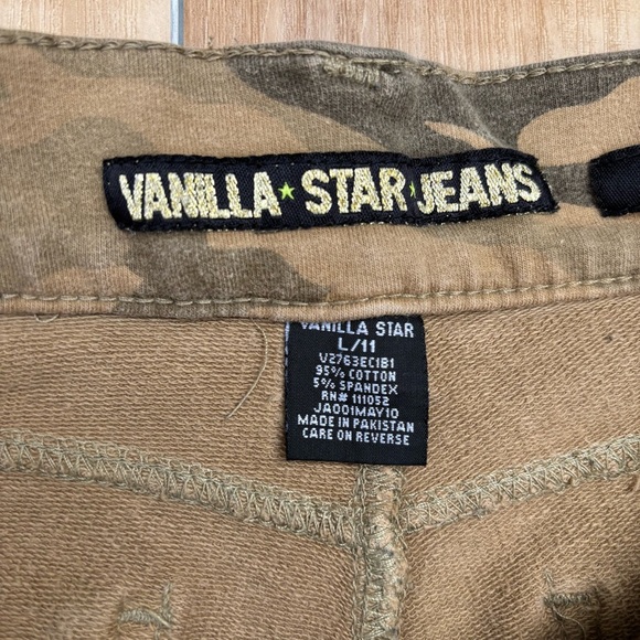 Vanilla Star Green and Tan Camouflage Jeans Size 11 - Picture 4 of 7